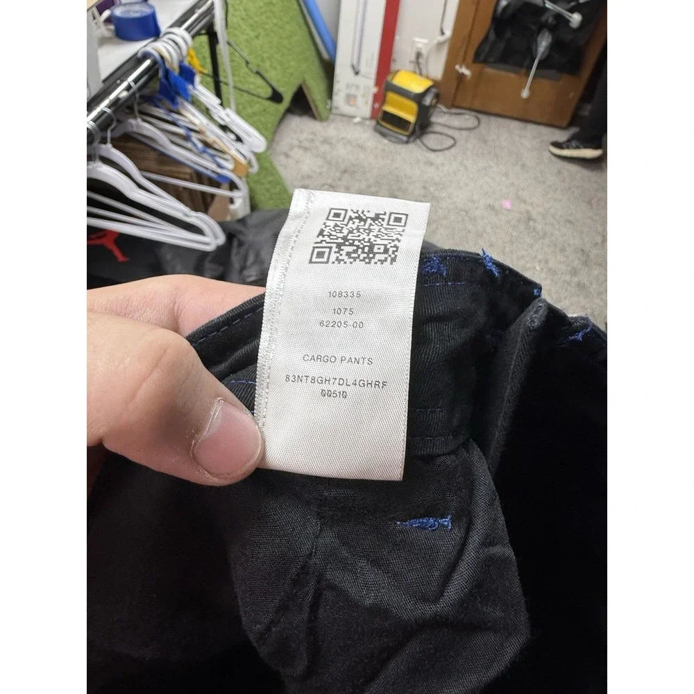 True Religion Cargo Pants Mens 32 Jet Black Baggy Skater Grunge 108335 NWT